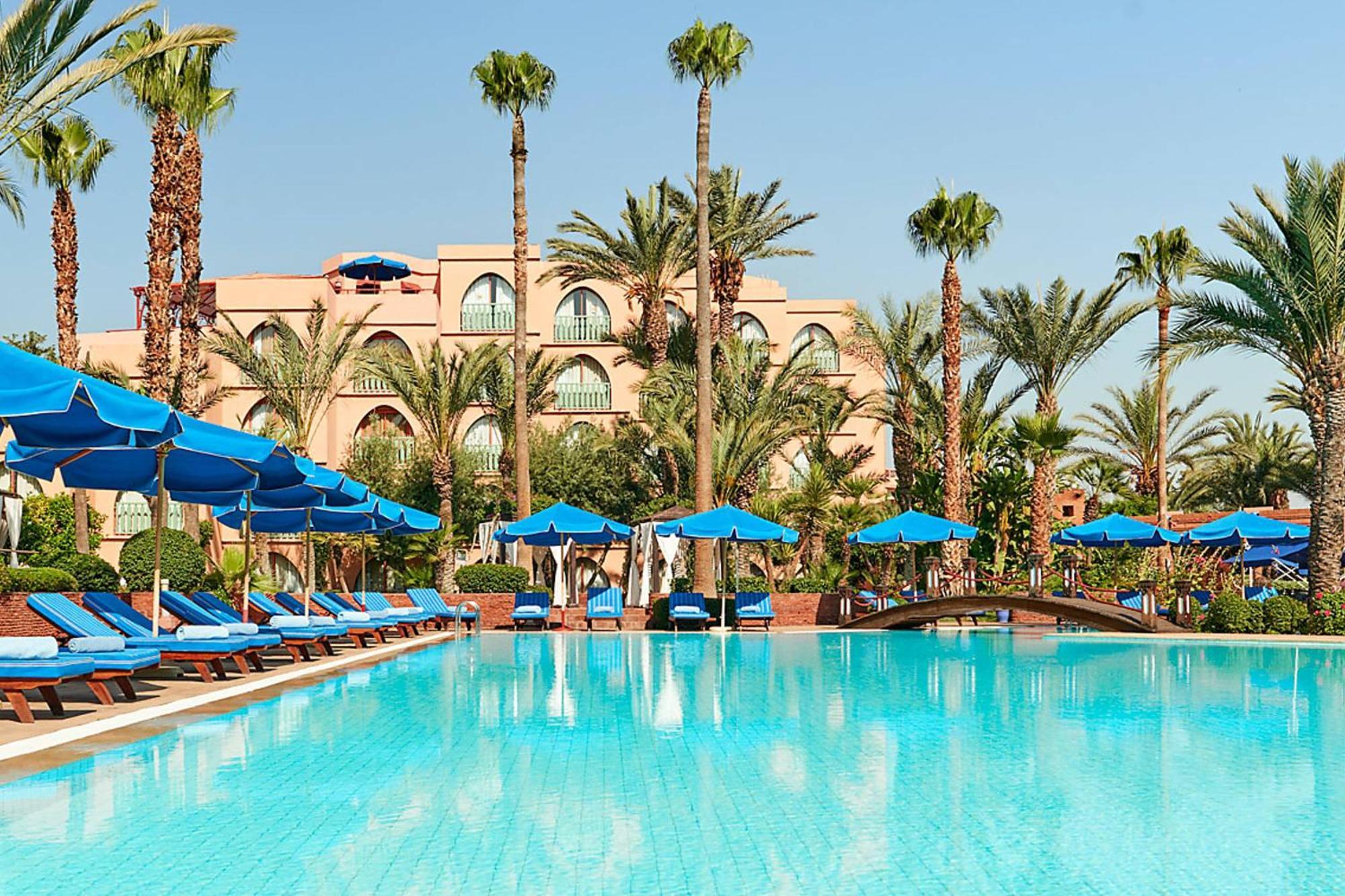 เลอ เมริเดียน เอ็นฟิส Hotel มาร์ราเกช ภายนอก รูปภาพ The swimming pool at the hotel